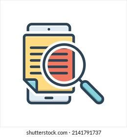 Vector colorful illustration icon for indexed