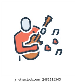 Vector colorful illustration icon for influencer