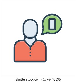 Vector colorful illustration icon for information