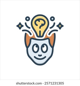 Vector colorful illustration icon for inspired