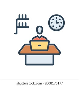 Icono de ilustración de color vectorial para el instante