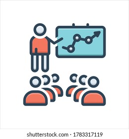 Vector colorful illustration icon for instructor