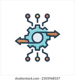 Icono de ilustración de color vectorial para integración