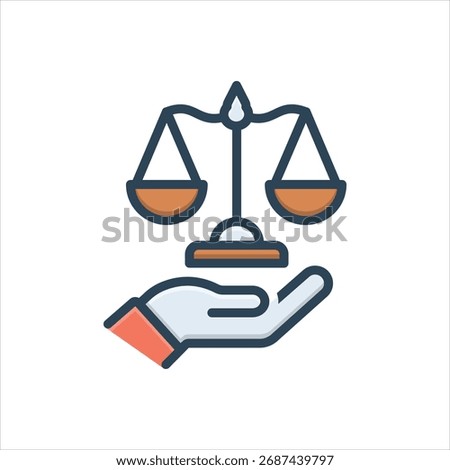 Vector colorful illustration icon for integrity symbol