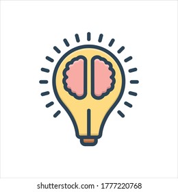 Vector colorful illustration icon for intelligence