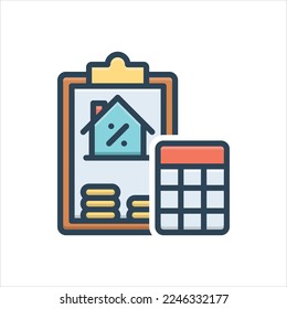 Vector colorful illustration icon for interest