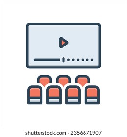 Vector colorful illustration icon for interval