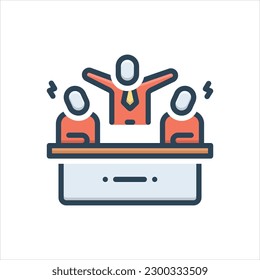 Vector colorful illustration icon for intervention