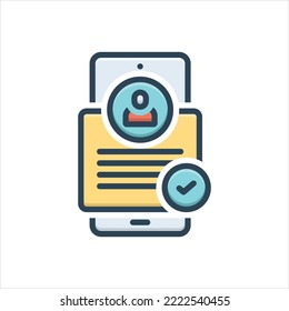 Vector colorful illustration icon for introductory