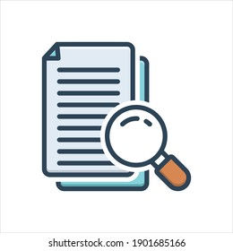 Vector colorful illustration icon for  investigations