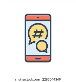 Vector colorful illustration icon for irc