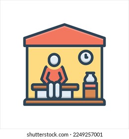 Vector colorful illustration icon for isolated