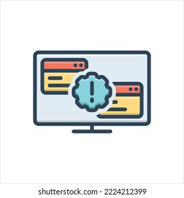 Vector colorful illustration icon for issue