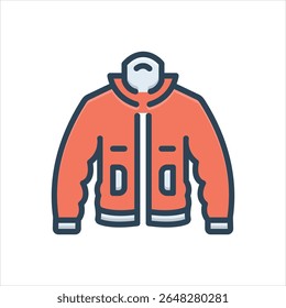 Vector colorful illustration icon for jacket