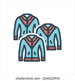Vector colorful illustration icon for jackets
