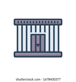 Vector colorful illustration icon for jail