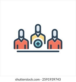 Vector colorful illustration icon for join group