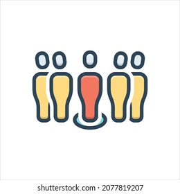 Vector colorful illustration icon for joining