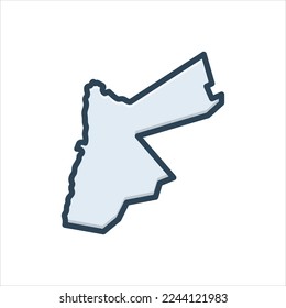 Vector colorful illustration icon for jordan