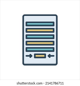 Vector colorful illustration icon for justify