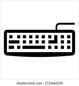 Vector colorful illustration icon for key press. keyboard icon. Keyboard Icon Design. 

