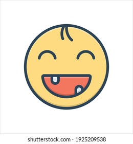 Vector colorful illustration icon for kid