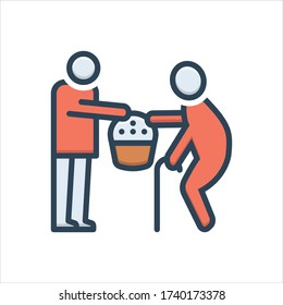 Vector colorful illustration icon for kind