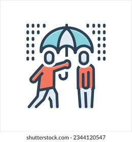 Vector colorful illustration icon for kind