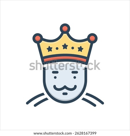 Vector colorful illustration icon for king