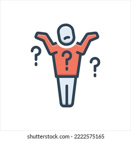 Vector colorful illustration icon for know