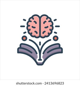 Vector colorful illustration icon for knowledge