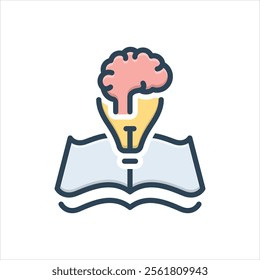 Vector colorful illustration icon for knowledge