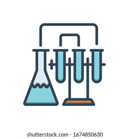 Vector colorful illustration icon for lab