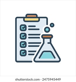 Vector colorful illustration icon for lab result