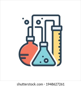 Vector colorful illustration icon for  laboratories