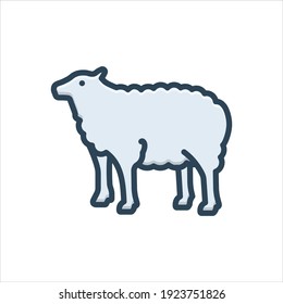 Vector colorful illustration icon for lamb