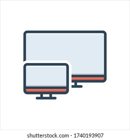 Vector colorful illustration icon for large