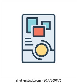 Vector colorful illustration icon for layout