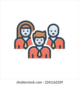 Vector colorful illustration icon for leaders