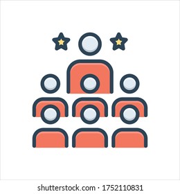 Vector colorful illustration icon for leading