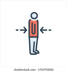 Vector colorful illustration icon for lean