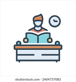 Vector colorful illustration icon for learning