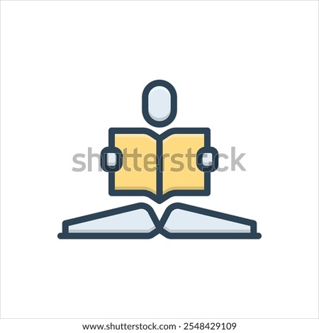 Vector colorful illustration icon for learning