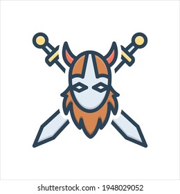 Vector colorful illustration icon for  legend