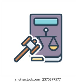Vector colorful illustration icon for legitimate