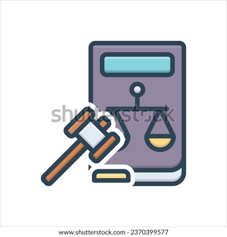 Vector colorful illustration icon for legitimate