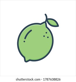 Vector colorful illustration icon for lemon