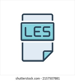 Vector colorful illustration icon for les