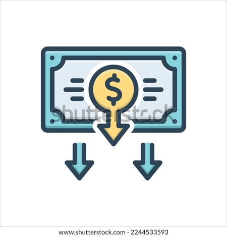 Vector colorful illustration icon for less