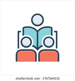 Vector colorful illustration icon for lesson